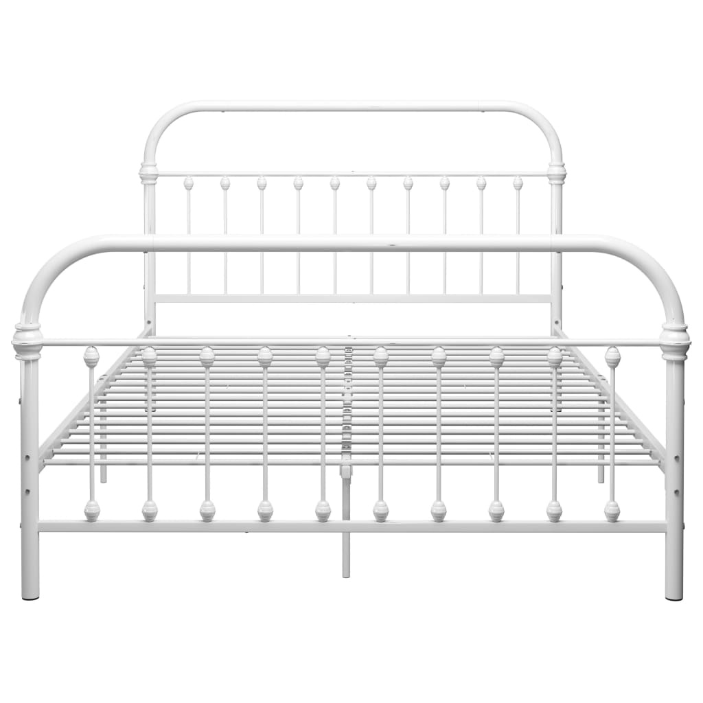 Sengeramme hvit metall 160x200 cm