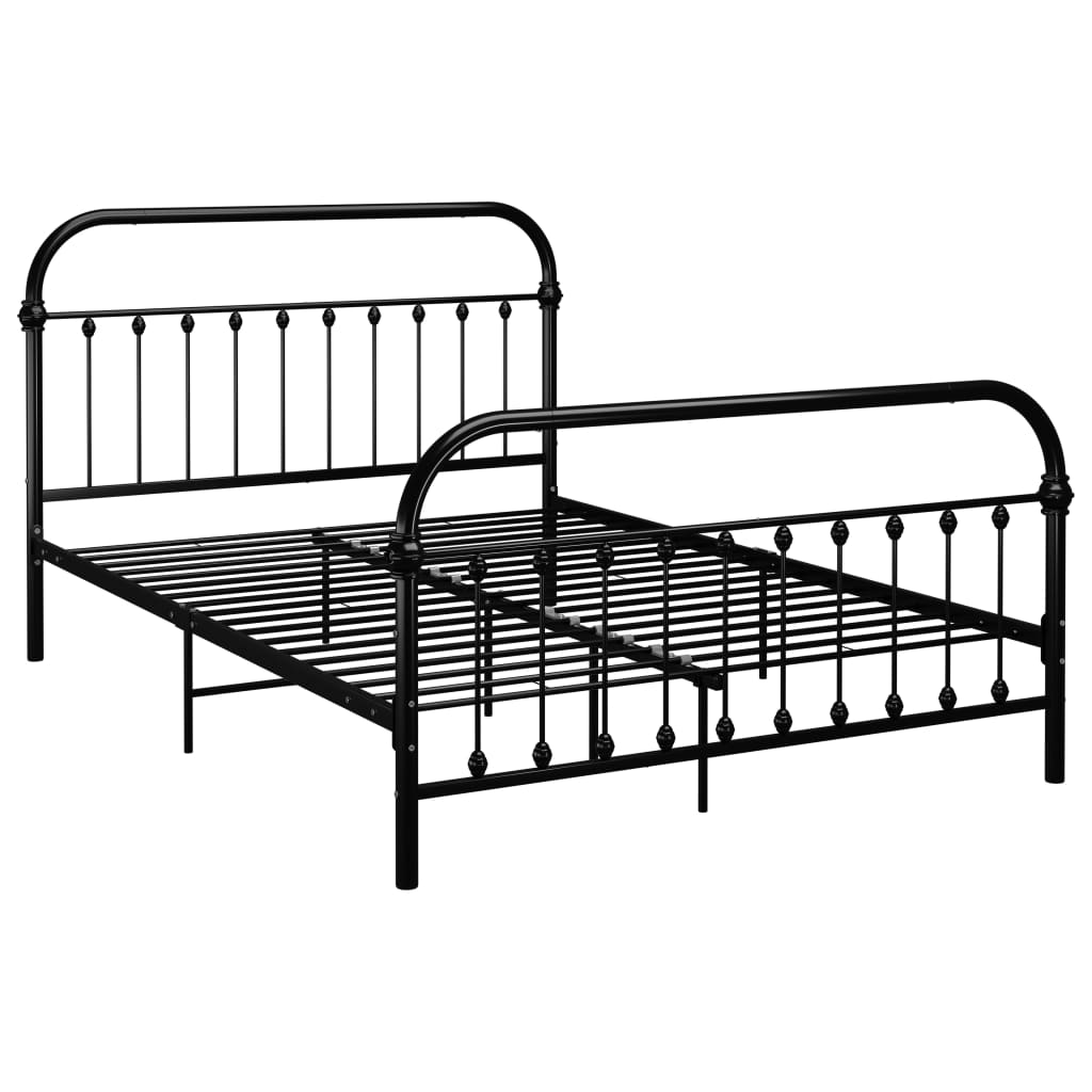 Sengeramme svart metall 140x200 cm