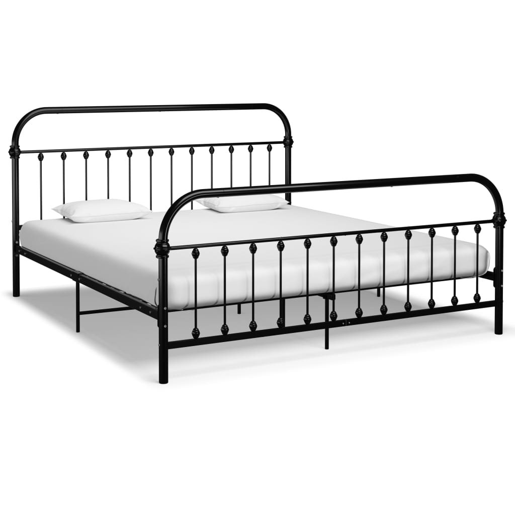 Sengeramme svart metall 180x200 cm