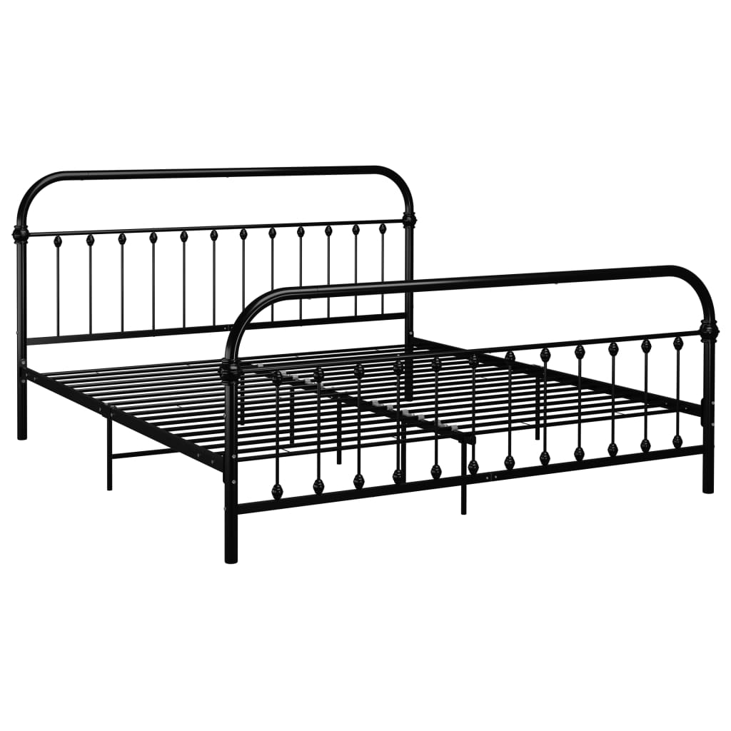Sengeramme svart metall 180x200 cm