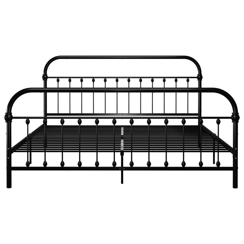 Sengeramme svart metall 180x200 cm