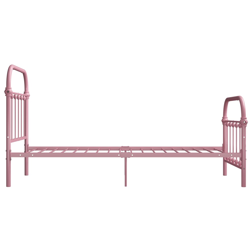 Sengeramme rosa metall 90x200 cm