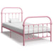Sengeramme rosa metall 100x200 cm