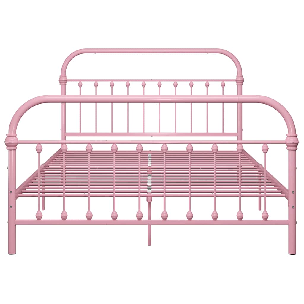 Sengeramme rosa metall 120x200 cm
