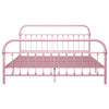 Sengeramme rosa metall 180x200 cm
