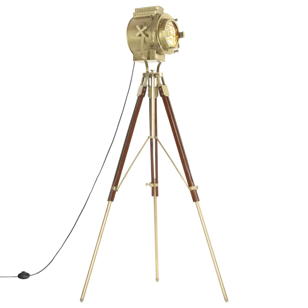 Gulvlampe med stativ heltre mango 193 cm