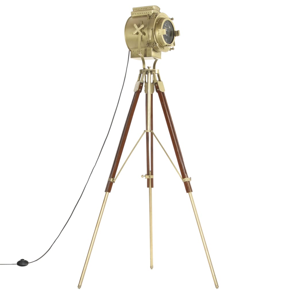 Gulvlampe med stativ heltre mango 193 cm