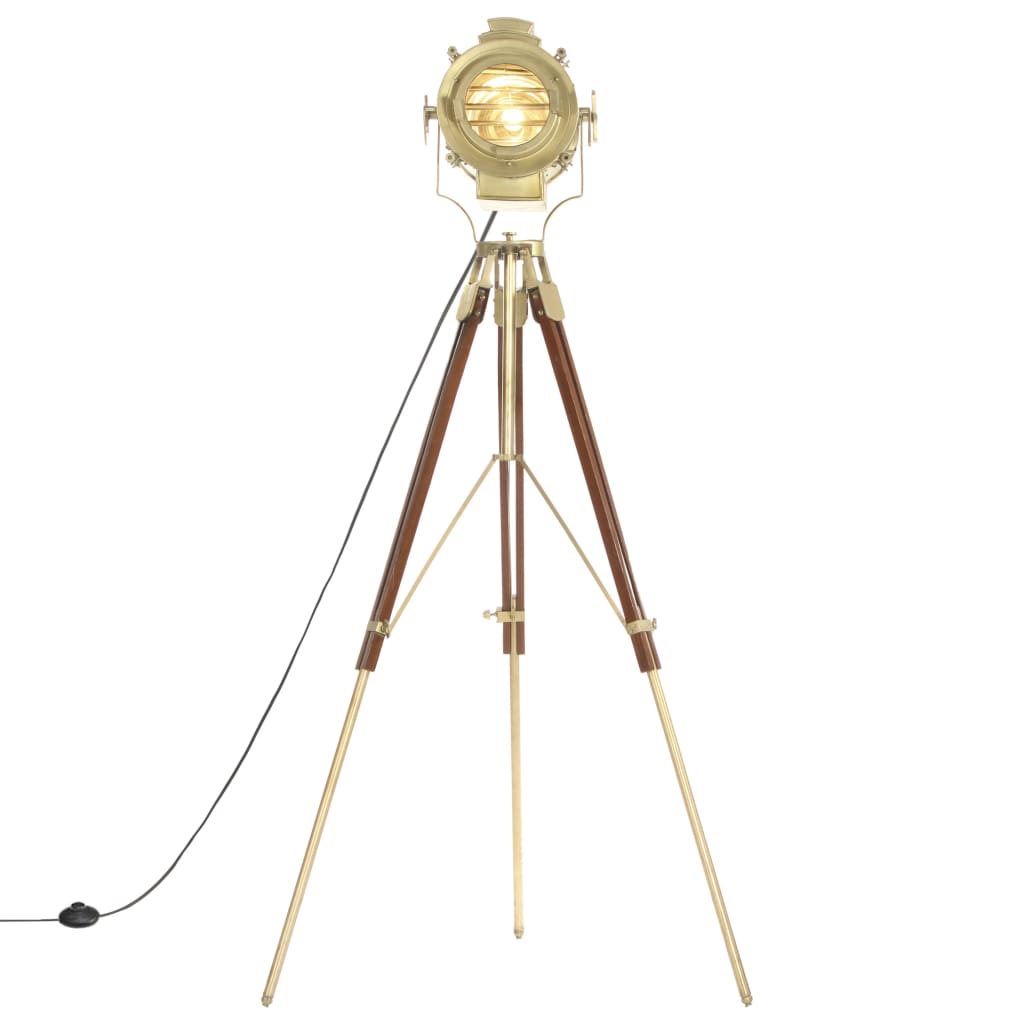 Gulvlampe med stativ heltre mango 193 cm