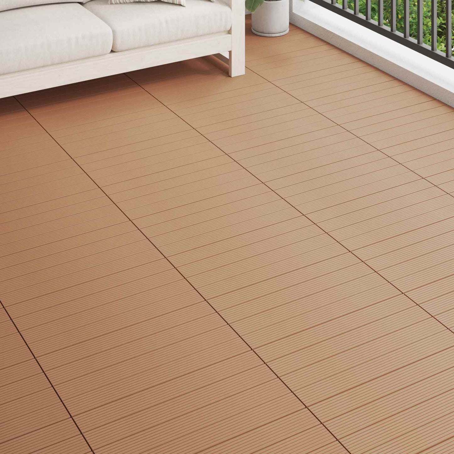 Terrasseflis 6 pcs Brun 60 x 30 cm WPC
