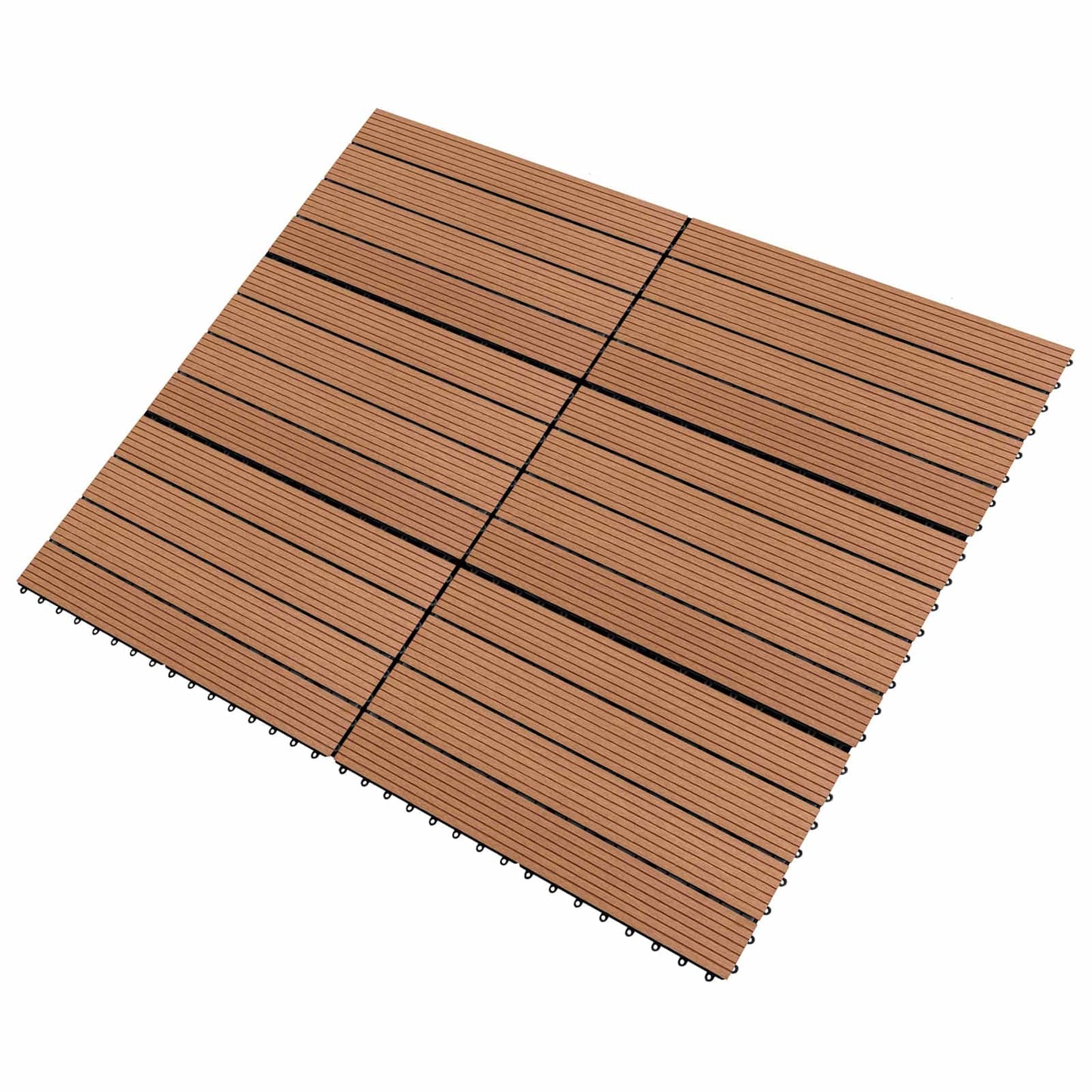 Terrasseflis 6 pcs Brun 60 x 30 cm WPC