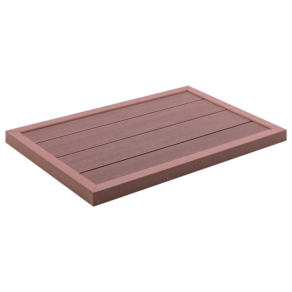 Gulvelement for soldusj brun 101x63x5,5 cm WPC