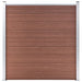 Hagegjerde WPC 180x186 cm brun