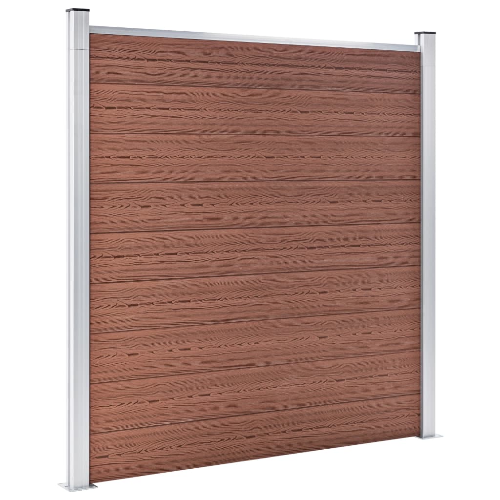 Hagegjerde WPC 180x186 cm brun