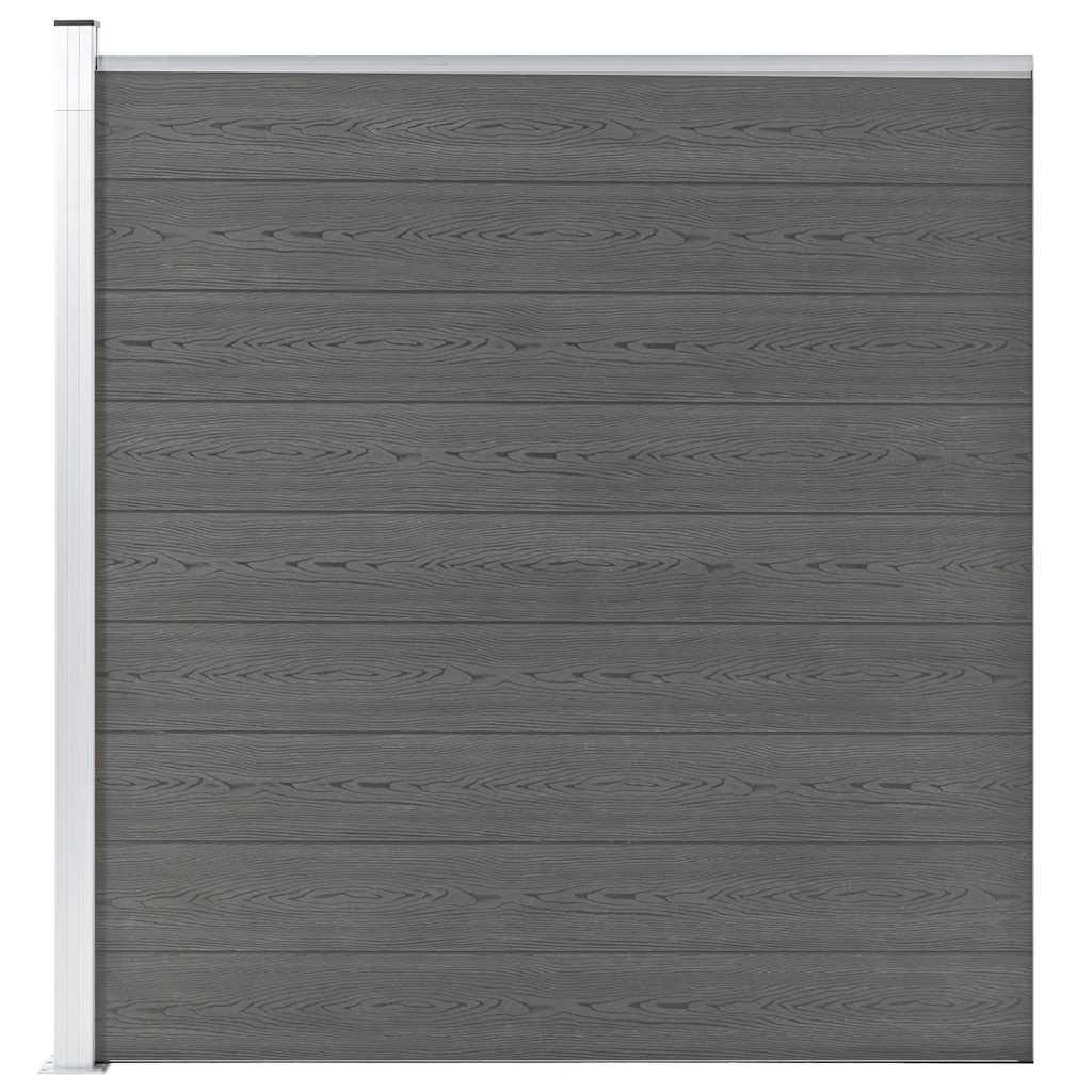 Hagegjerde WPC 175x186 cm grå