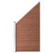 Gjerdepanel WPC 95x(105-180) cm brun