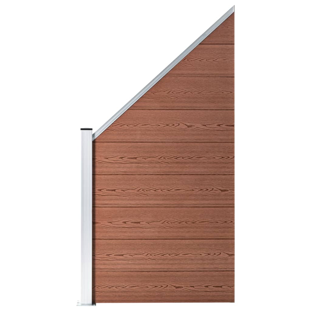 Gjerdepanel WPC 95x(105-180) cm brun