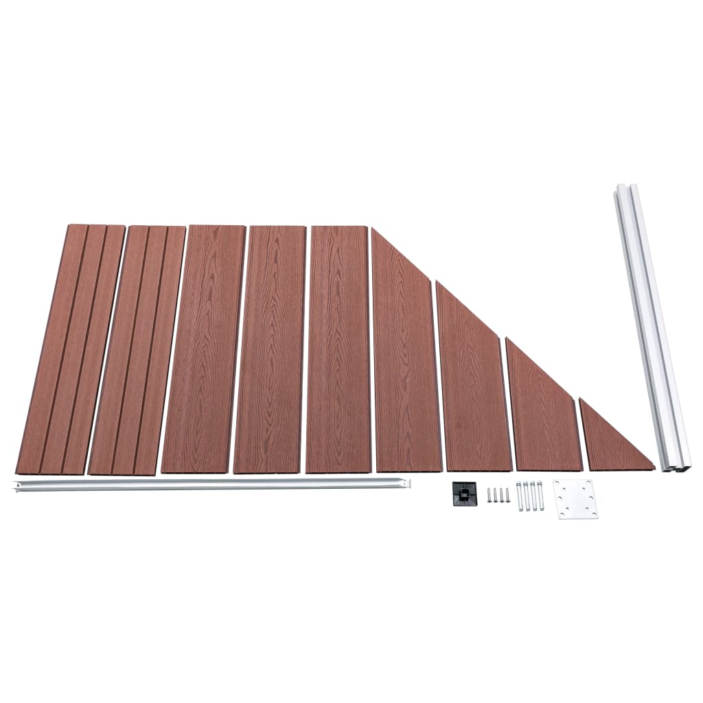 Gjerdepanel WPC 95x(105-180) cm brun