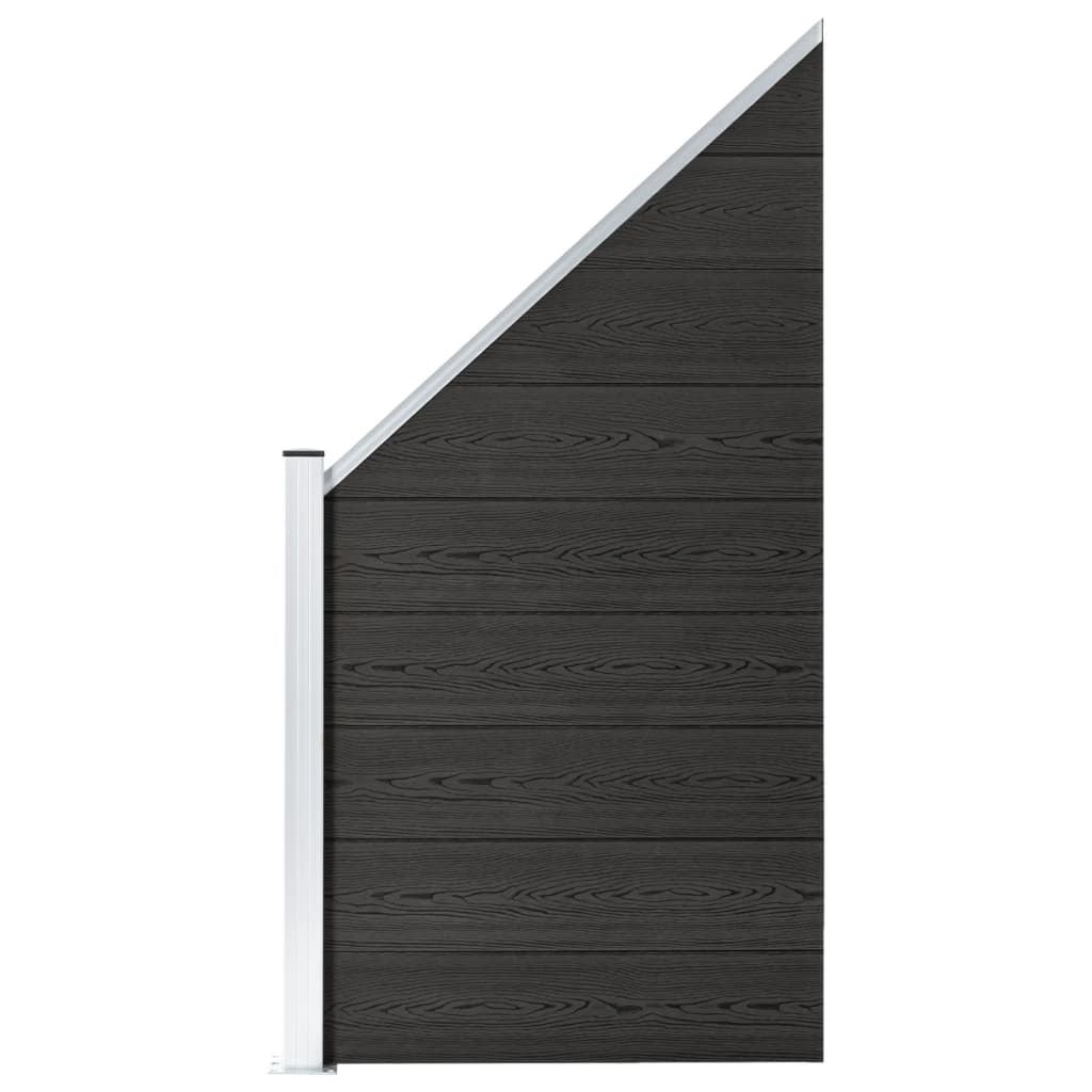 Gjerdepanel WPC 95x(105-180) cm grå