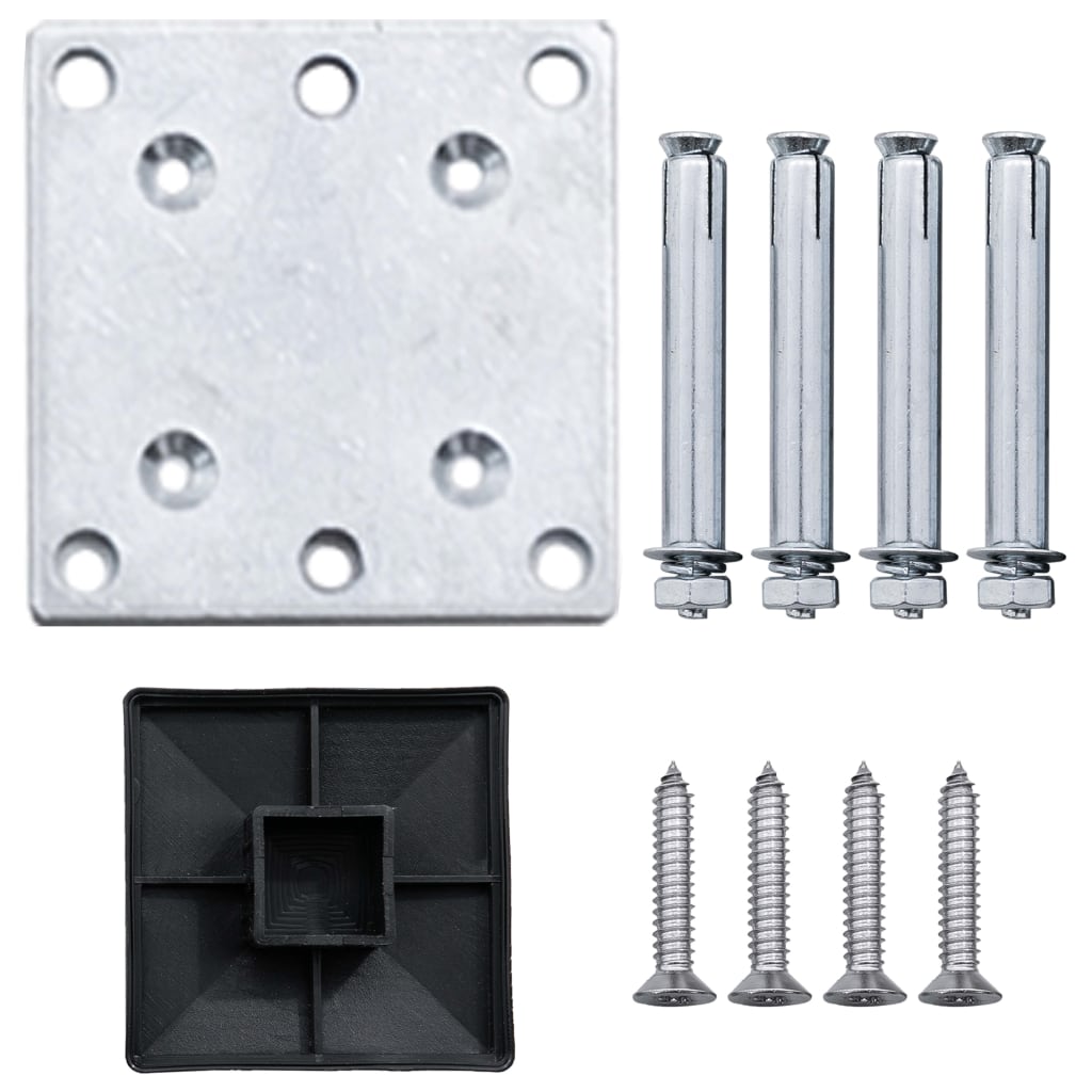 Gjerdepanel WPC 95x(105-180) cm grå