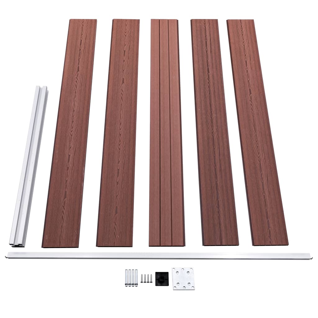 Hagegjerde WPC 175x105 cm brun