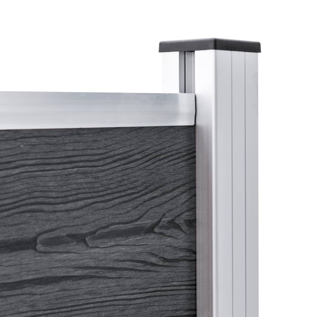 Gjerdestolper 2 stk aluminium 185 cm vidaXL