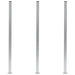 Gjerdestolper 3 stk aluminium 185 cm vidaXL