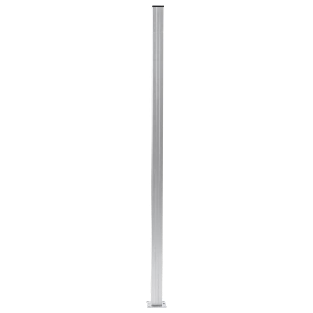 Gjerdestolper 3 stk aluminium 185 cm vidaXL