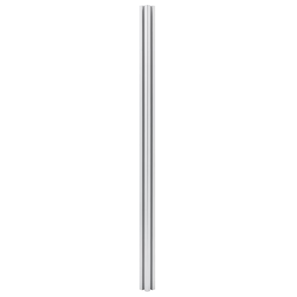 Gjerdestolper 3 stk aluminium 185 cm vidaXL
