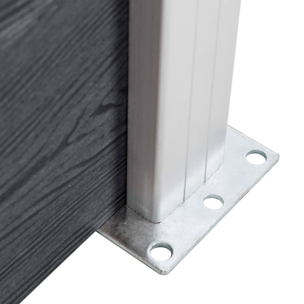 Gjerdestolper 3 stk aluminium 185 cm vidaXL