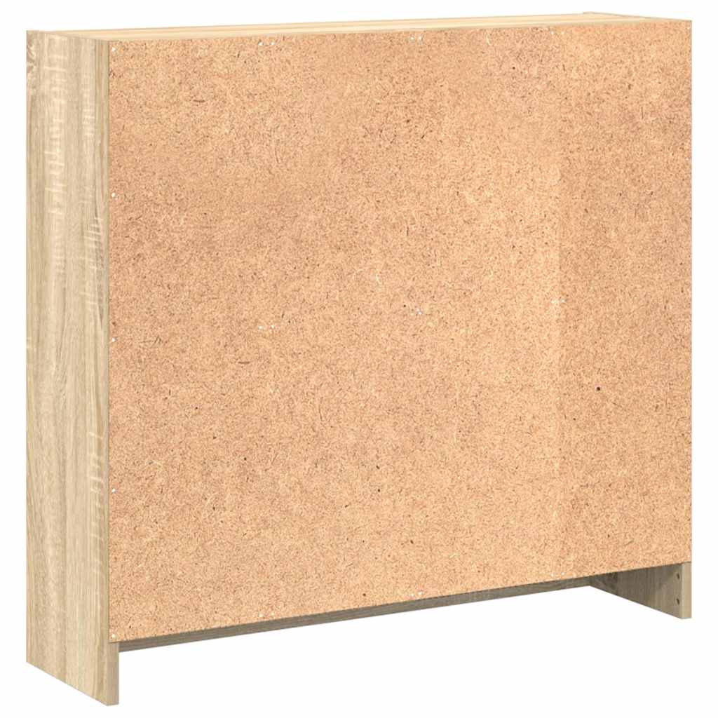 Bokhylle sonoma eik 80x24x75 cm konstruert tre