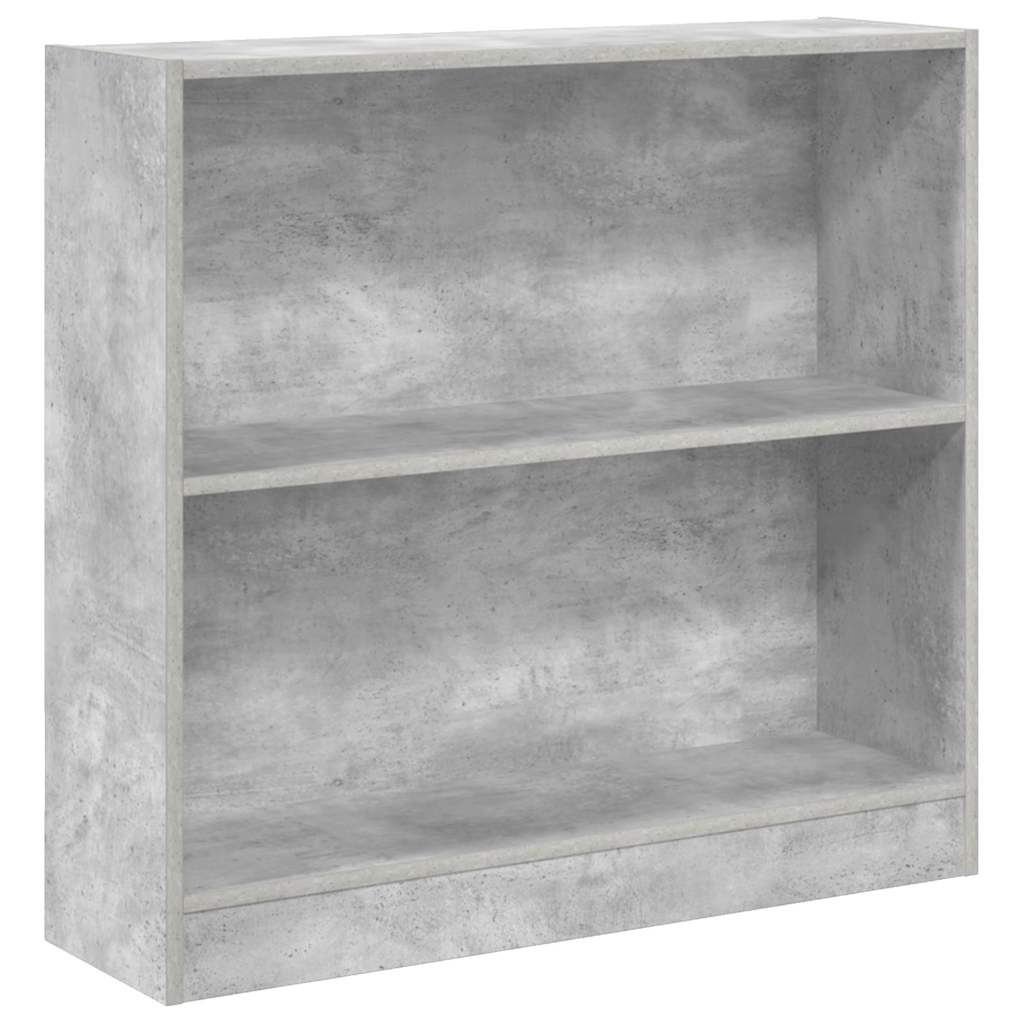 Bokhylle betonggrå 80x24x75 cm konstruert tre
