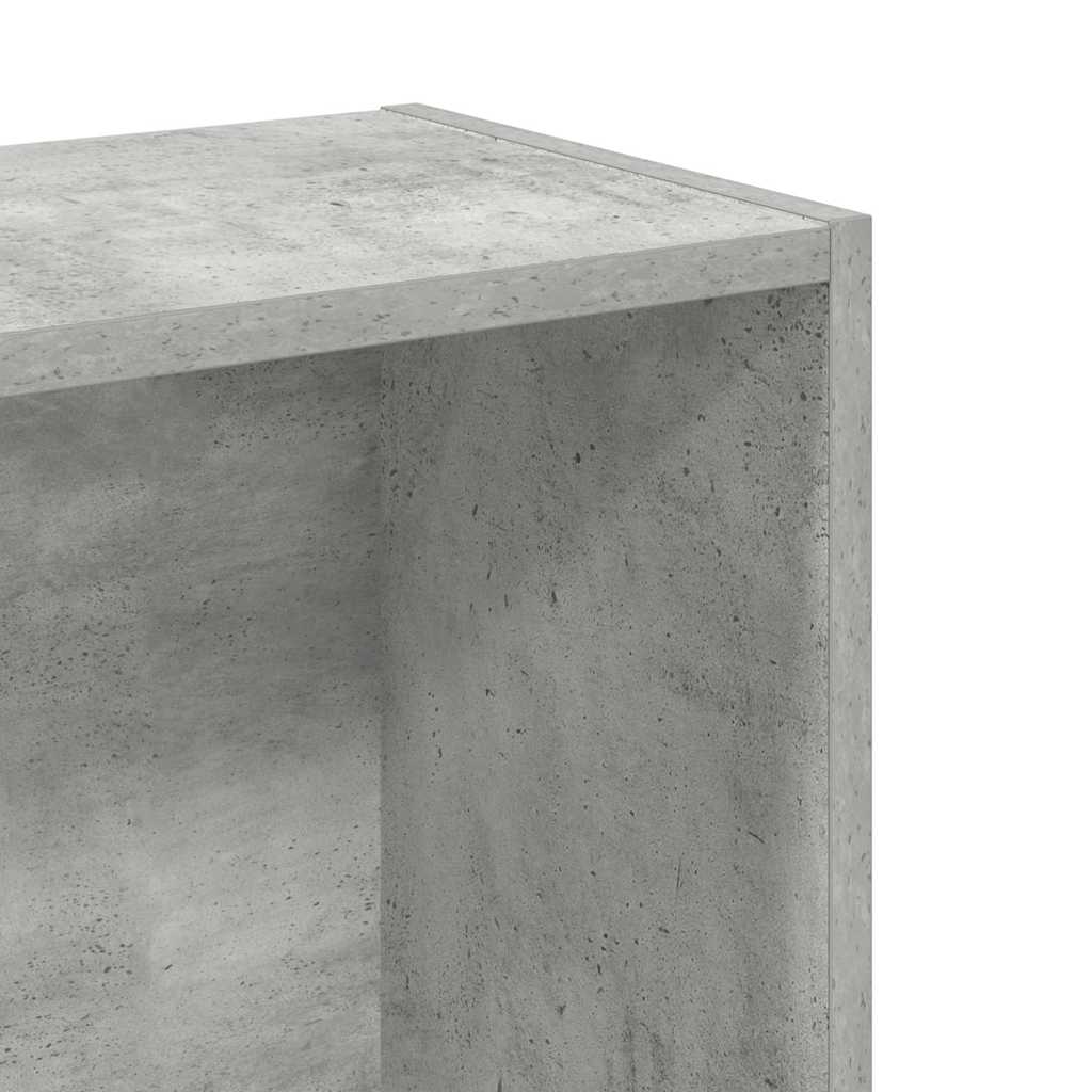 Bokhylle betonggrå 80x24x75 cm konstruert tre