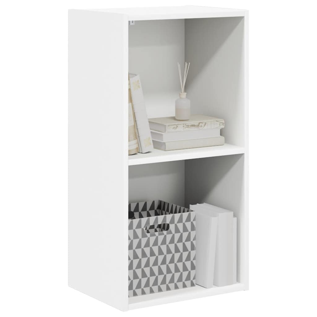 Bokhylle hvit 40x30x76,5 cm konstruert tre