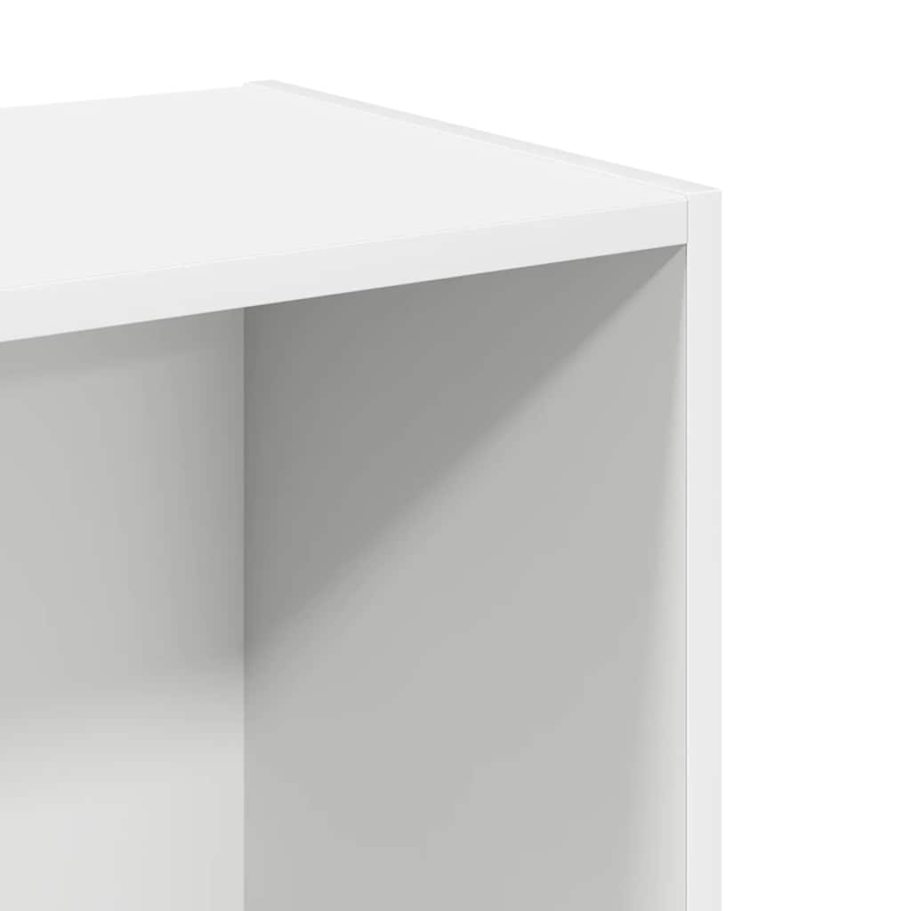 Bokhylle hvit 40x30x76,5 cm konstruert tre