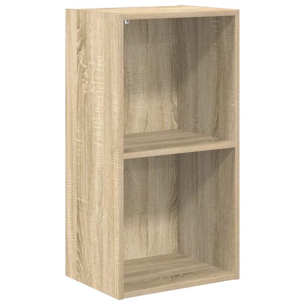 Bokhylle 2 nivåer sonoma eik 40x30x76,5 cm konstruert tre