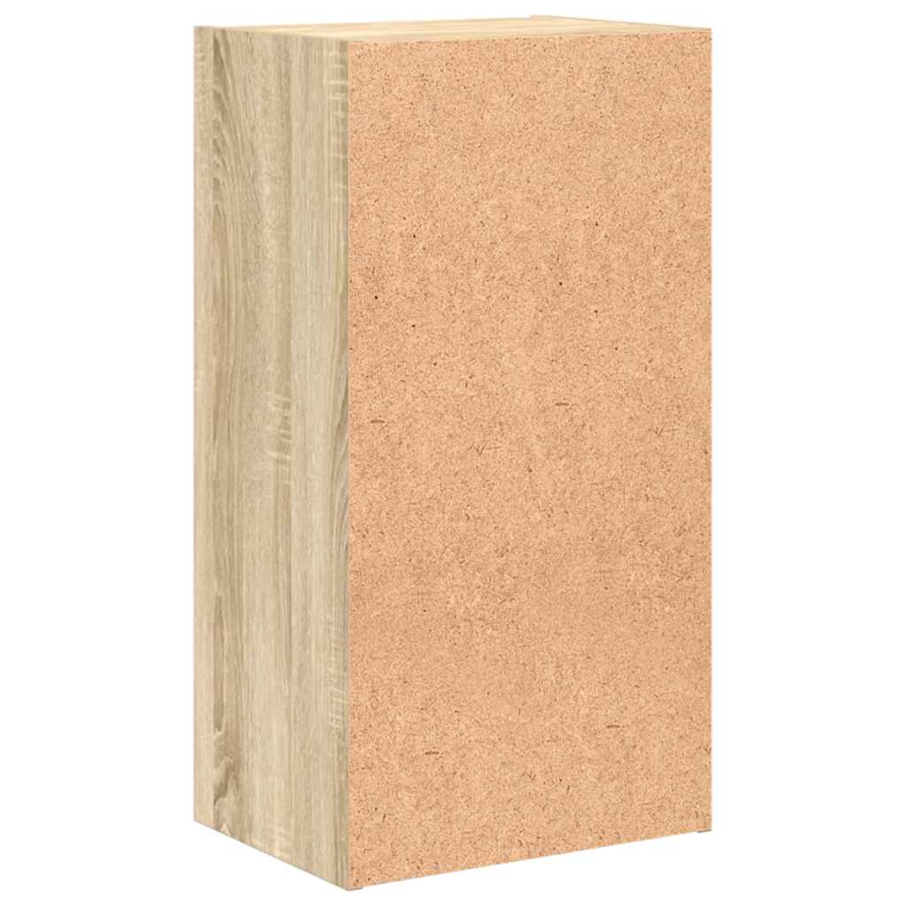 Bokhylle 2 nivåer sonoma eik 40x30x76,5 cm konstruert tre