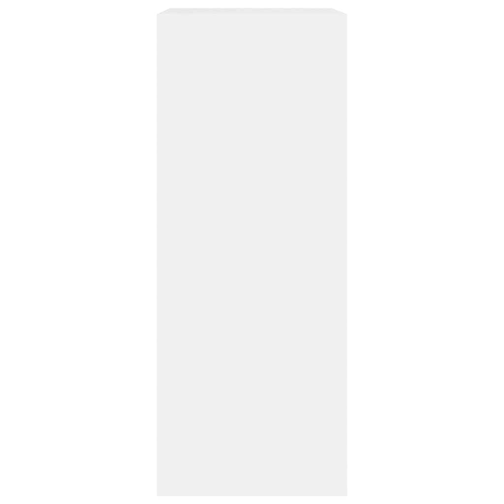 Bokhylle hvit 60x30x76,5 cm konstruert tre