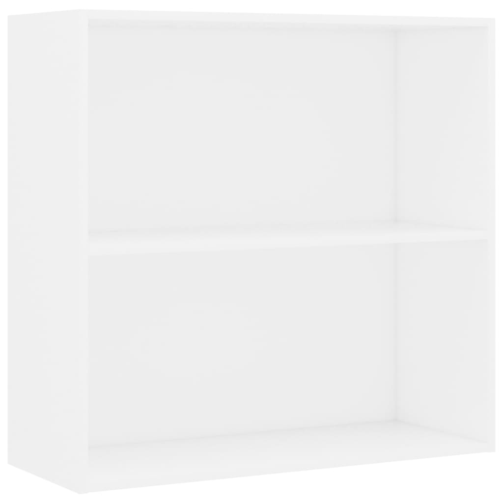 Bokhylle hvit 80x30x76,5 cm konstruert tre