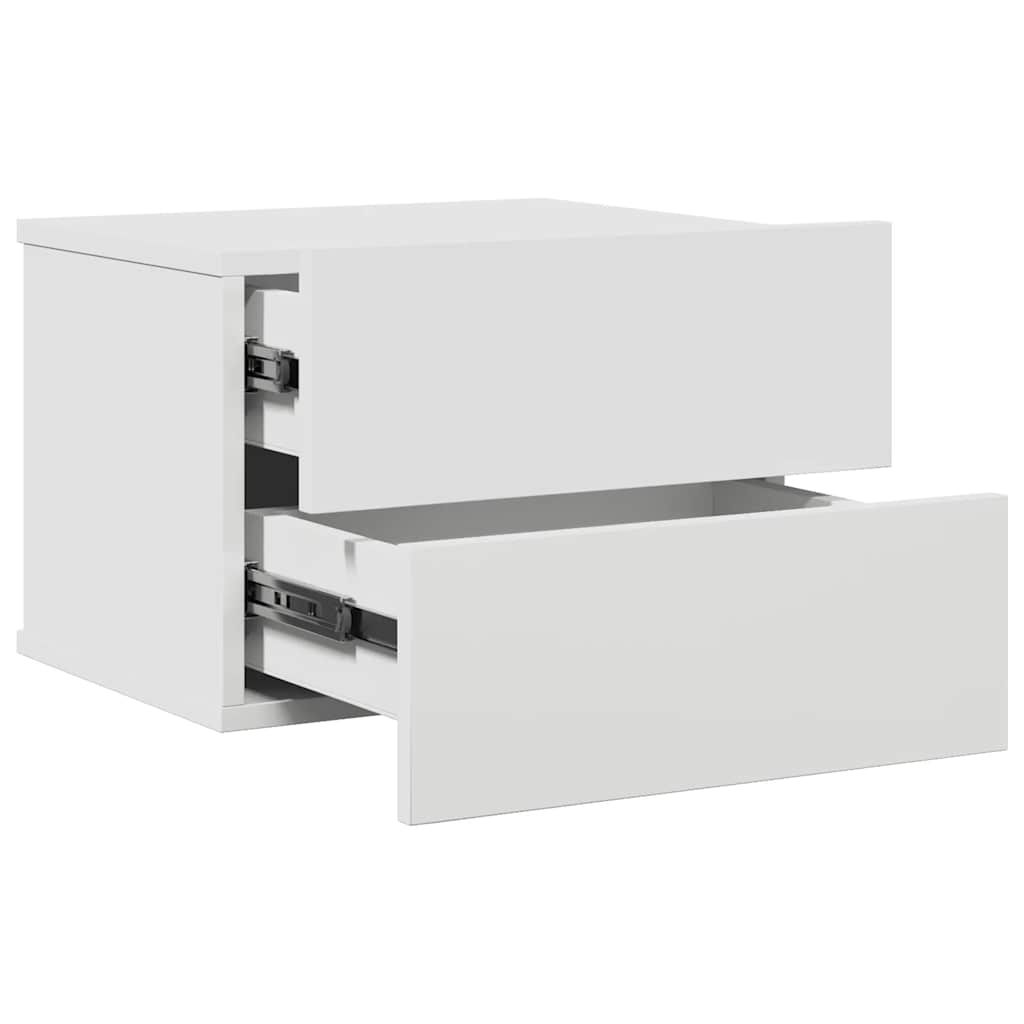 Nattbord hvit 40x30x30 cm konstruert tre