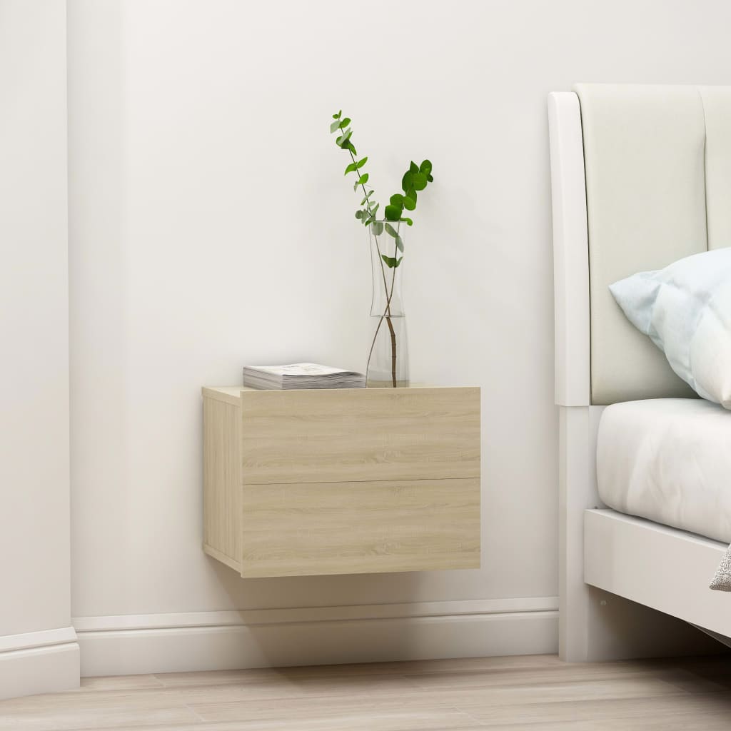 Nattbord 2 stk sonoma eik 40x30x30 cm konstruert tre