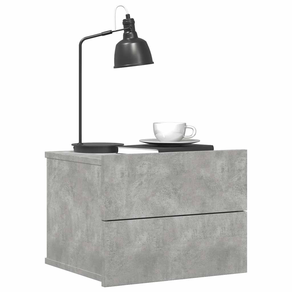 Nattbord betonggrå 40x30x30 cm konstruert tre