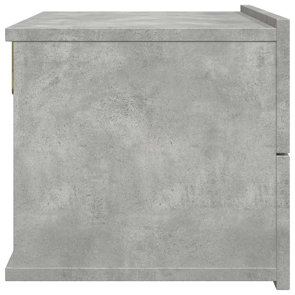Nattbord 2 stk betonggrå 40x30x30 cm konstruert tre