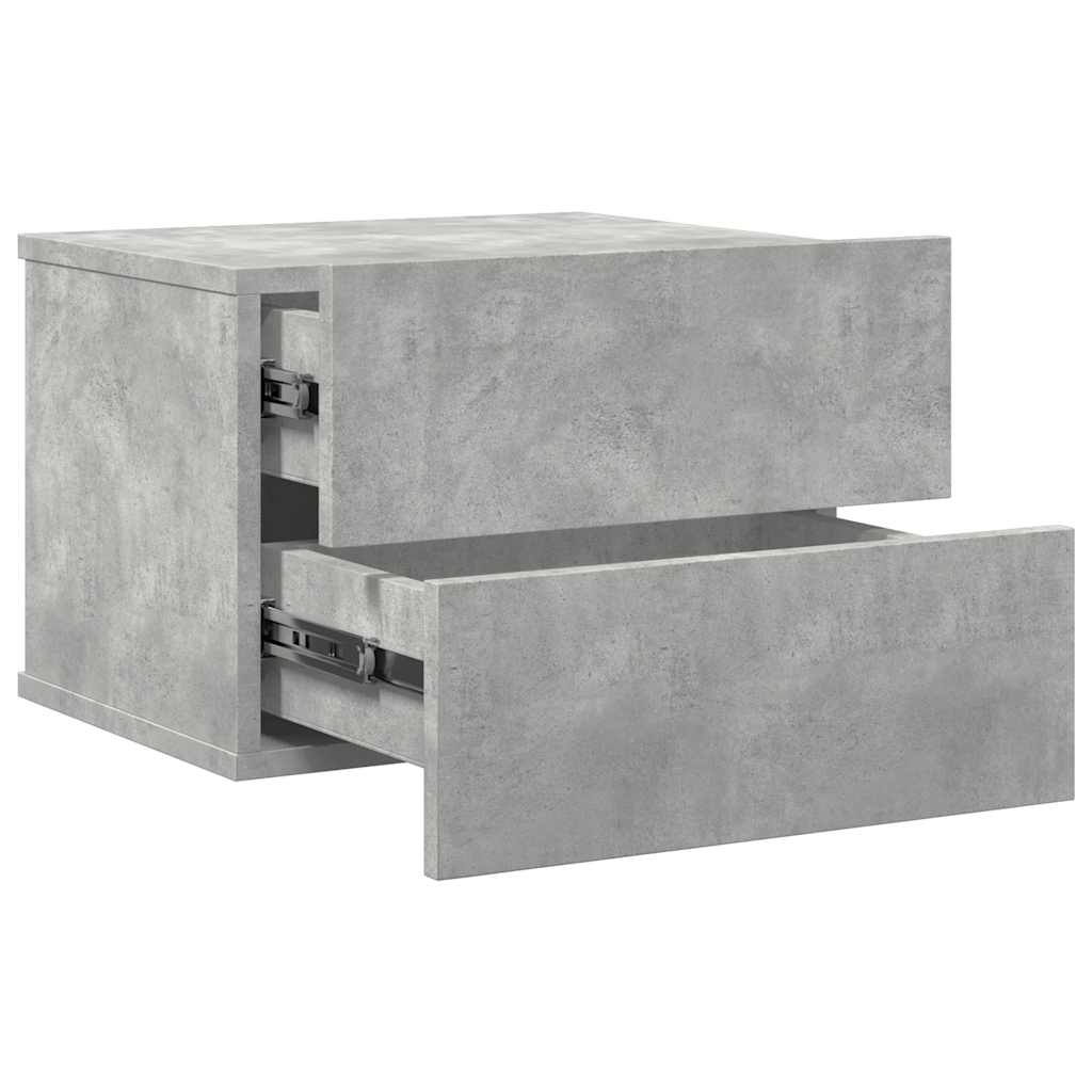 Nattbord 2 stk betonggrå 40x30x30 cm konstruert tre