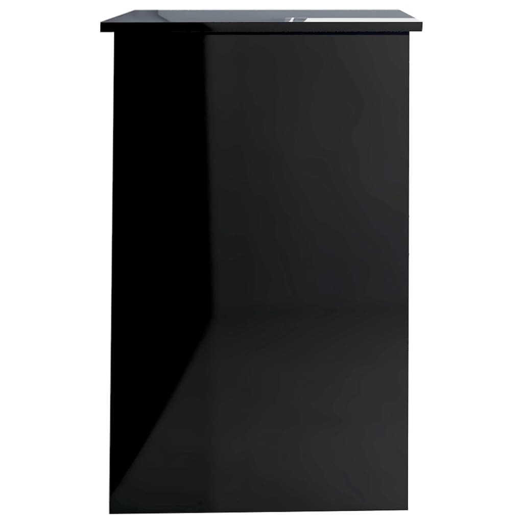 Skrivebord høyglans svart 100x50x76 cm sponplate