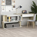 Skrivebord hjørne hvit sonoma eik 200x50x76 cm konstruert tre