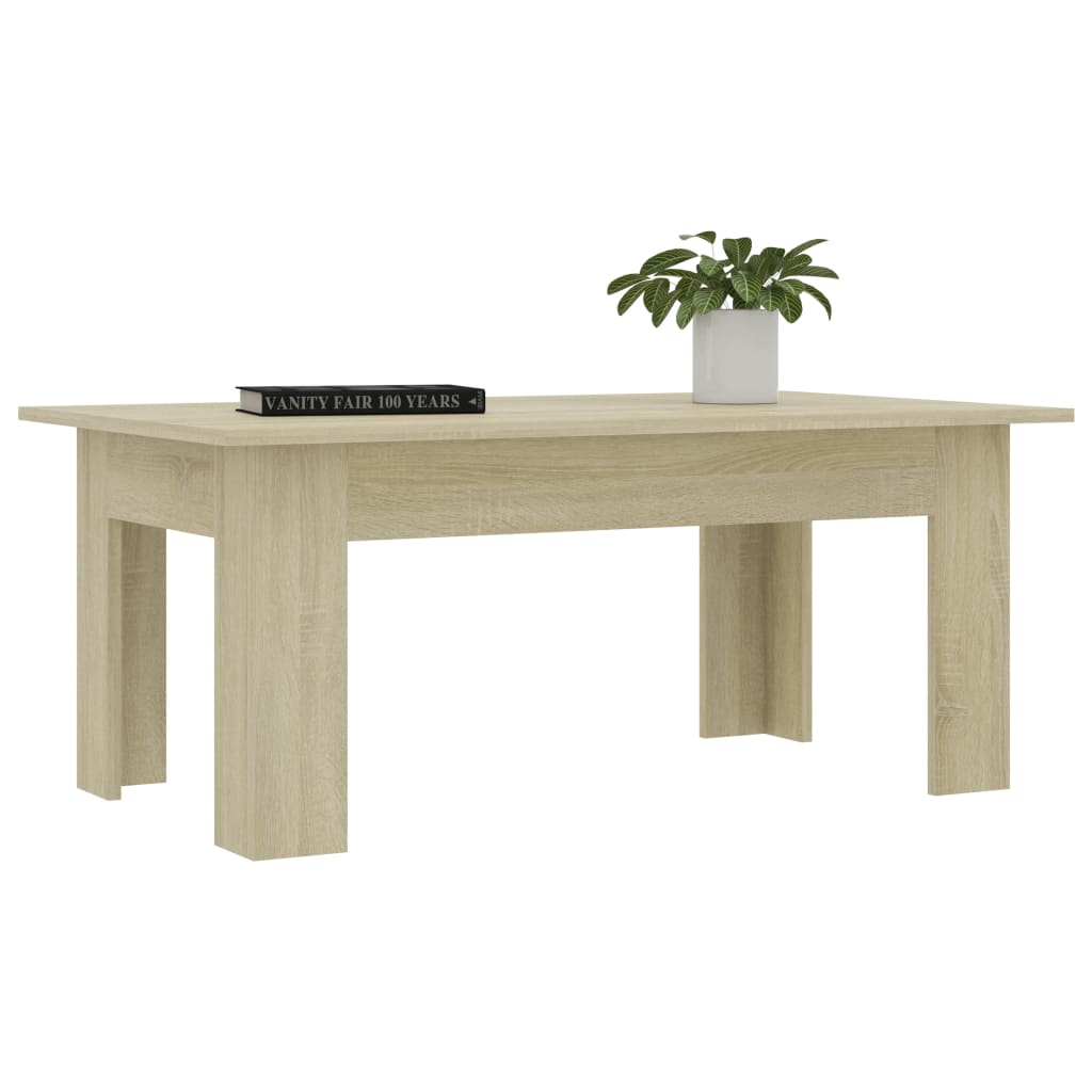 Salongbord sonoma eik 100x60x42 cm konstruert tre