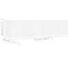 Veggmontert CD-hylle hvit 75x18x18 cm konstruert tre