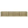 Veggmontert CD-hylle sonoma eik 100x18x18 cm konstruert tre
