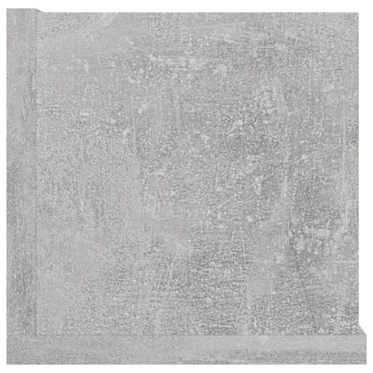 Veggmontert CD-hylle betonggrå 100x18x18 cm konstruert tre