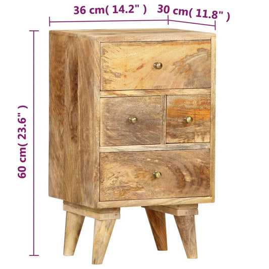 Nattbord 36x30x60 cm heltre mango